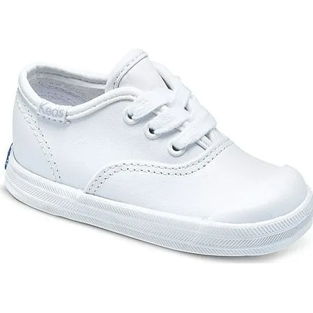 Keds Infant Girls' Champion Leather Toe Cap, Size: 2, White