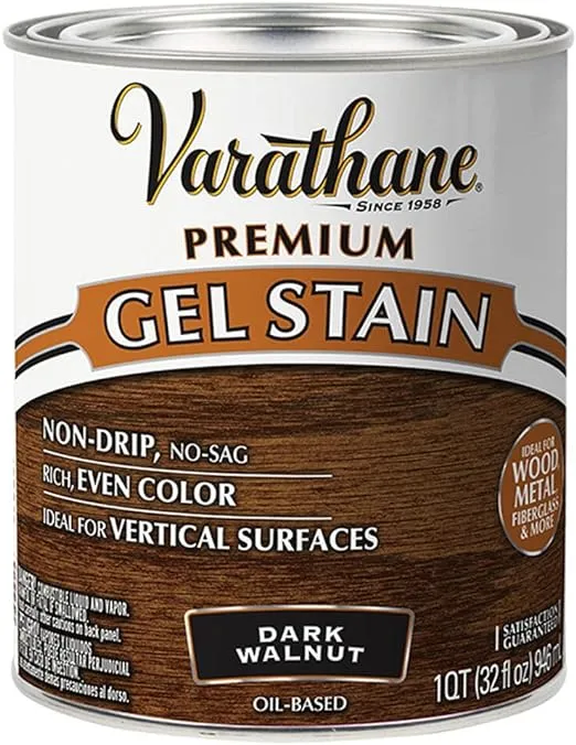 Varathane 358301 Premium Gel Stain, Quart, Dark Walnut