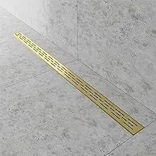 Hydroware 48 Inch Linear Shower Drain - Stainless Steel Rectangular Shower Fl...