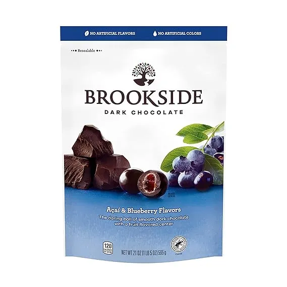 Brookside Dark Chocolate Acai, and Blueberry Flavors - 21 oz