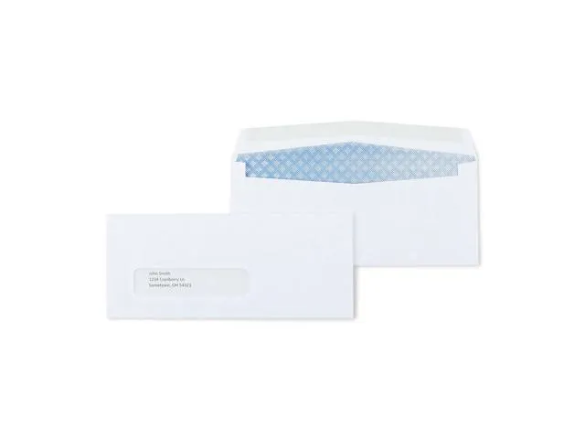 Staples 918179 Left Window Security-Tint Gummed Check-Size #8-5/8 Envelopes 500/Box