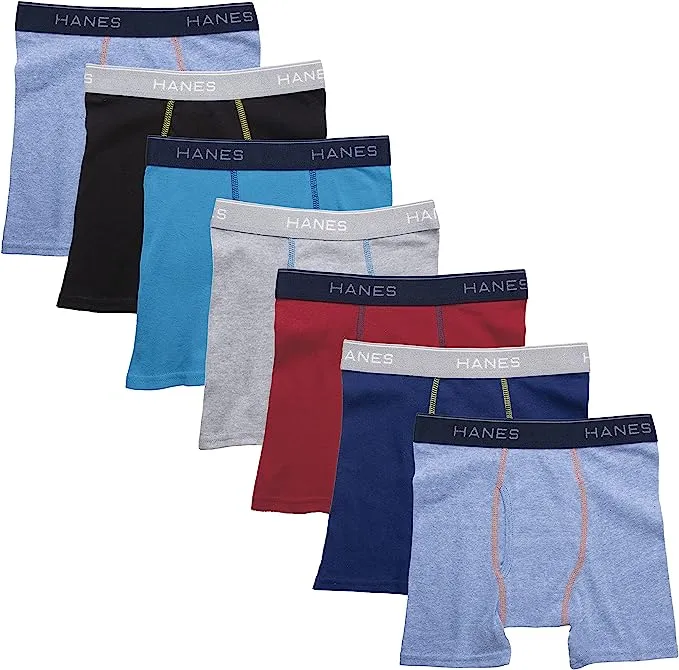 Hanes Boys' and Toddler Comfort Flex Waistband Boxer Briefs Multiple Packs Available (Assorted/Colors May Vary), 7 Pack-Multicolor, X-LargeHanes Boys' and Toddler Comfort Flex Waistband Box…