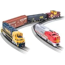 Bachmann Trains HO Scale Digital Commander Santa Fe Ready-To-Run With GP40 and FT Diesel Locomotives Electric Powered Model Train Set