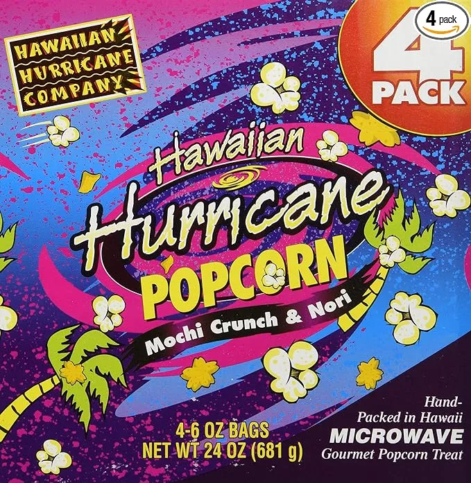 Hawaiian Hurricane Microwave Popcorn 4 Pack