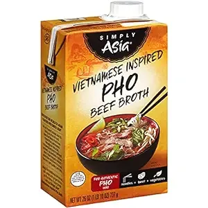 Simply Asia Vietnamese Inspired Pho Beef Broth, 26 fl oz (Pack of 6)