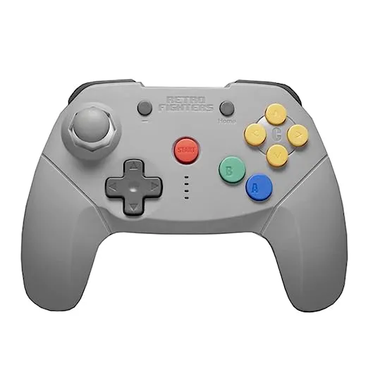 Retro Fighters Brawler64 Wireless Nintendo Switch Controller Online Bluetooth NSO Edition Blue (Gray)