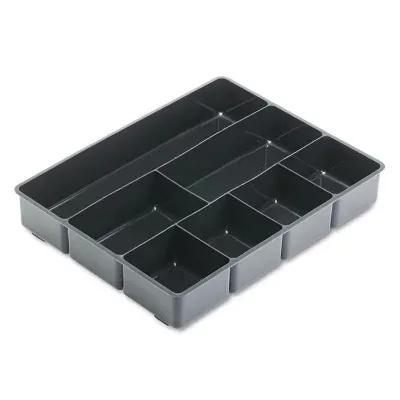 Rubbermaid - Extra Deep Desk Drawer Director Tray, Plastic - Black