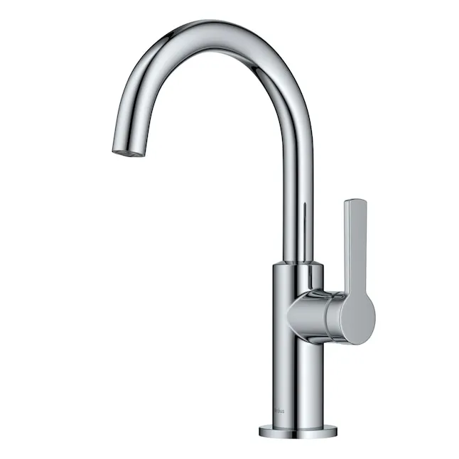 Kraus Oletto Single Handle Kitchen Bar Faucet, Chrome