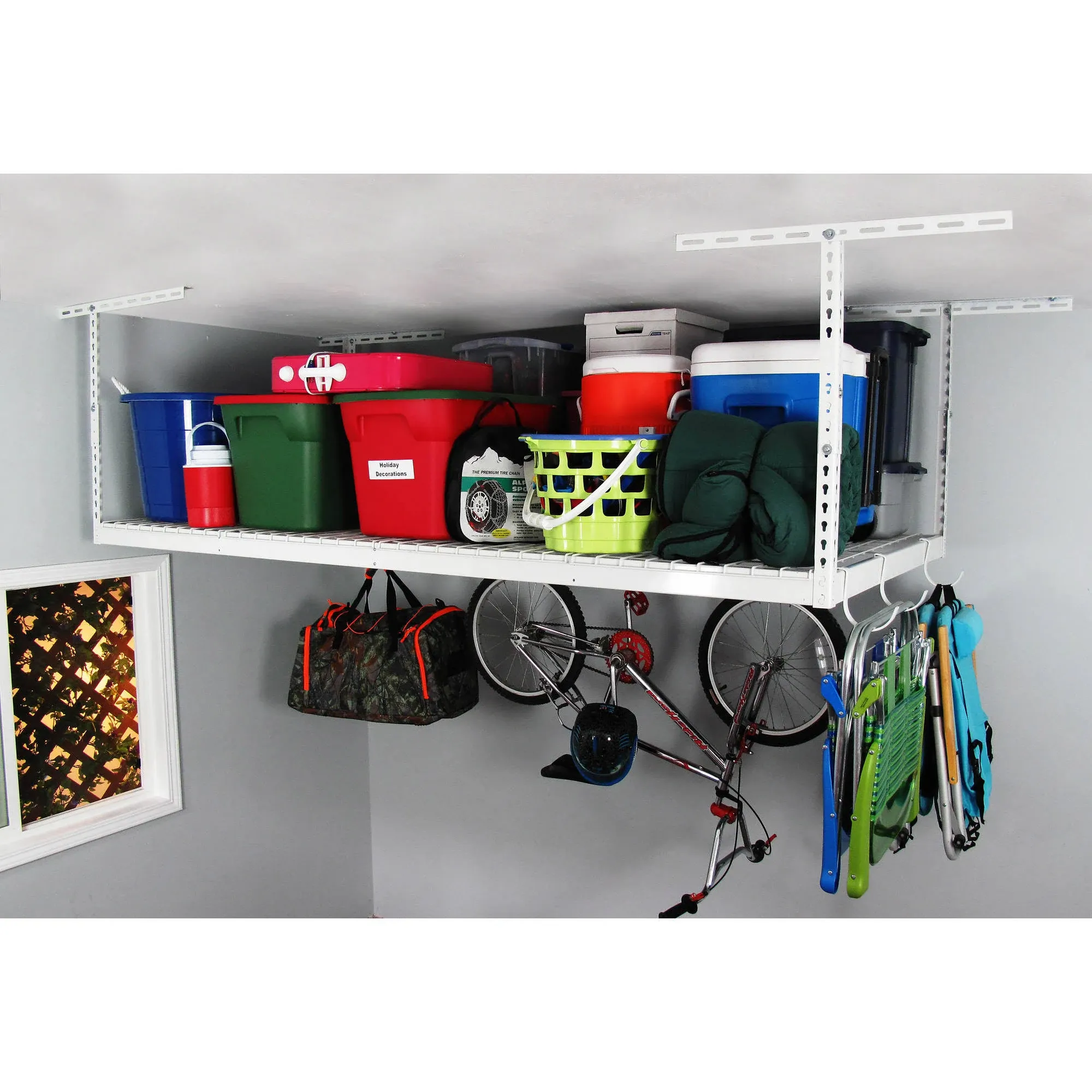 SafeRacks 3' x 8' Overhead Garage Storage Rack