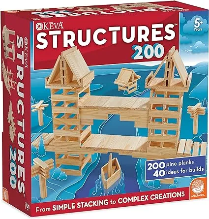 Mindware KEVA Structures 200 Pieces Wooden Plank Set, ‎5 - 15 years