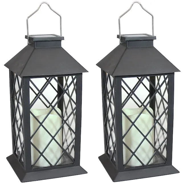 Sunnydaze Concord Outdoor Solar LED Candle Lantern