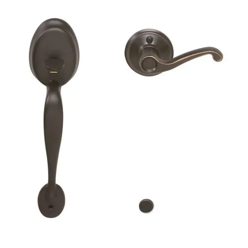 Schlage FE285-PLY-FLA-LH Plymouth Lower Handleset for Electronic Keypad with Flair Interior Left Handed Lever