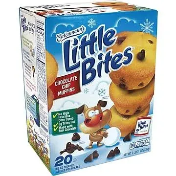 Entenmann's Little Bites Chocolate Chip Muffins, Pack Of 20 Pouches