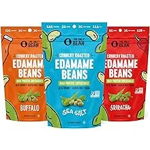 The Only Bean Crunchy Dry Roasted Edamame Beans (Variety Pack), Low Carb Keto Healthy Snacks For Adults and Kids, Low Calorie Snack, Fiber Protein Snacks, Snack for Weight Loss Diabetic, 4 oz (3 Pack)The Only Bean Crunchy Dry Roasted Edamame Beans (V…