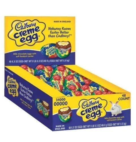 Cadbury Easter Creme Egg 1.2-Ounce Eggs Pack of 48