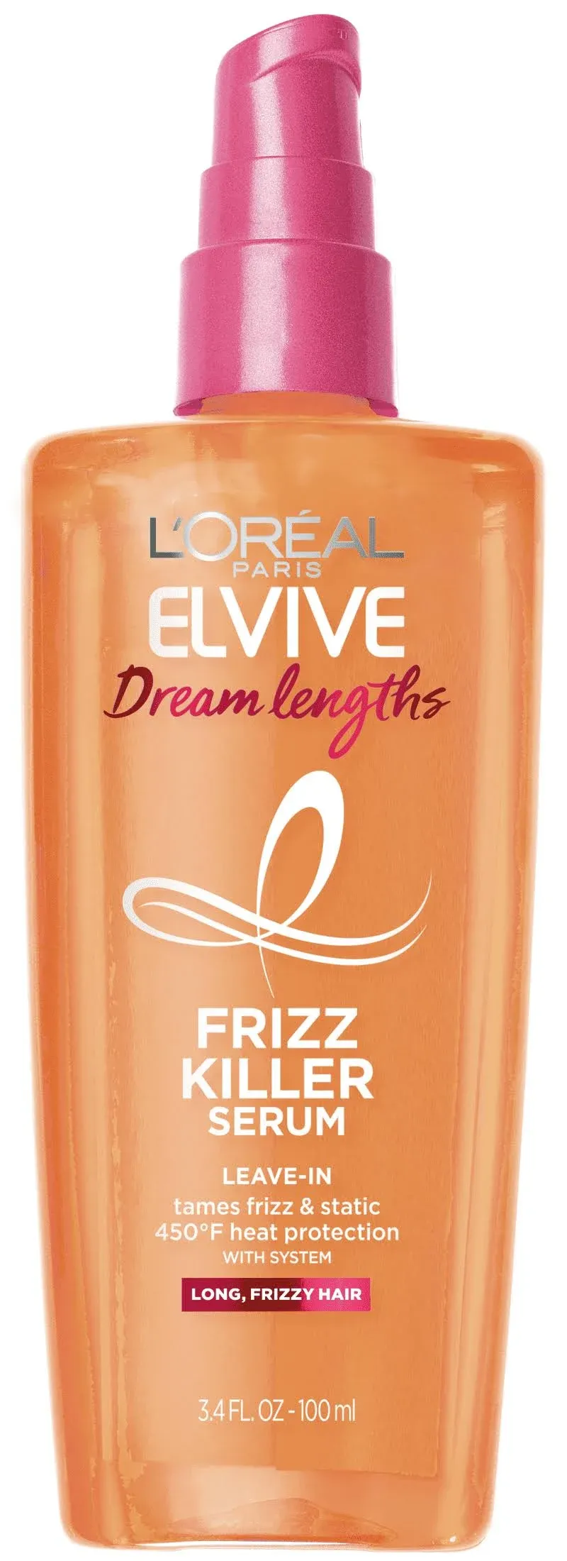 L'oreal Elvive Dream Lengths Serum, Leave-In, Frizz Killer, Long Frizzy Hair - 3.4 fl oz