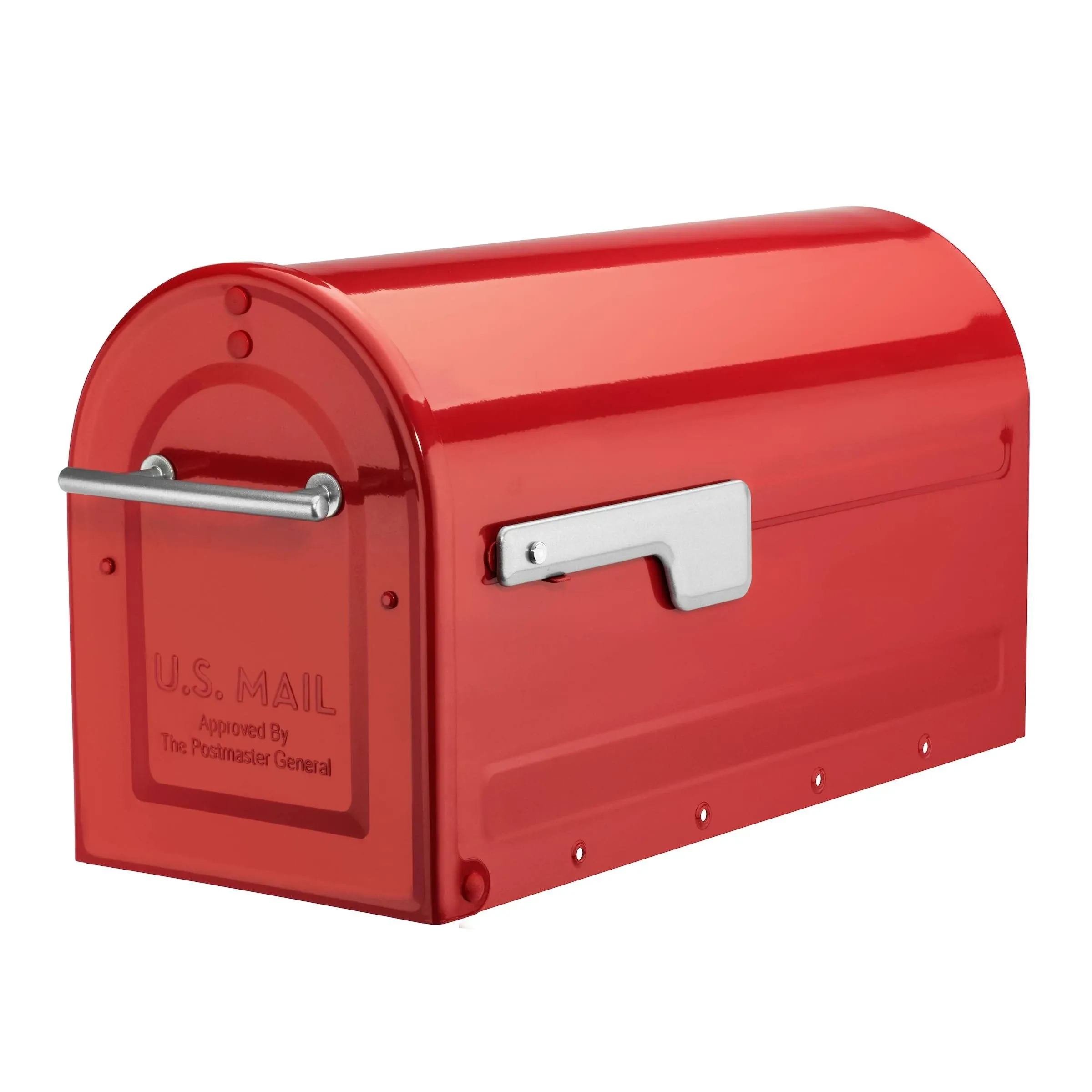 Architectural Mailboxes Boulder Post Mount Mailbox, Red