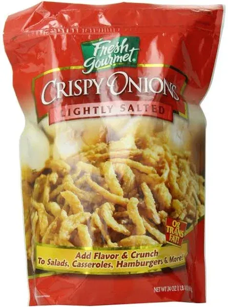 Fresh Gourmet Crispy Onions | 24 Ounce | Low Carb | Crunchy Snack and Salad