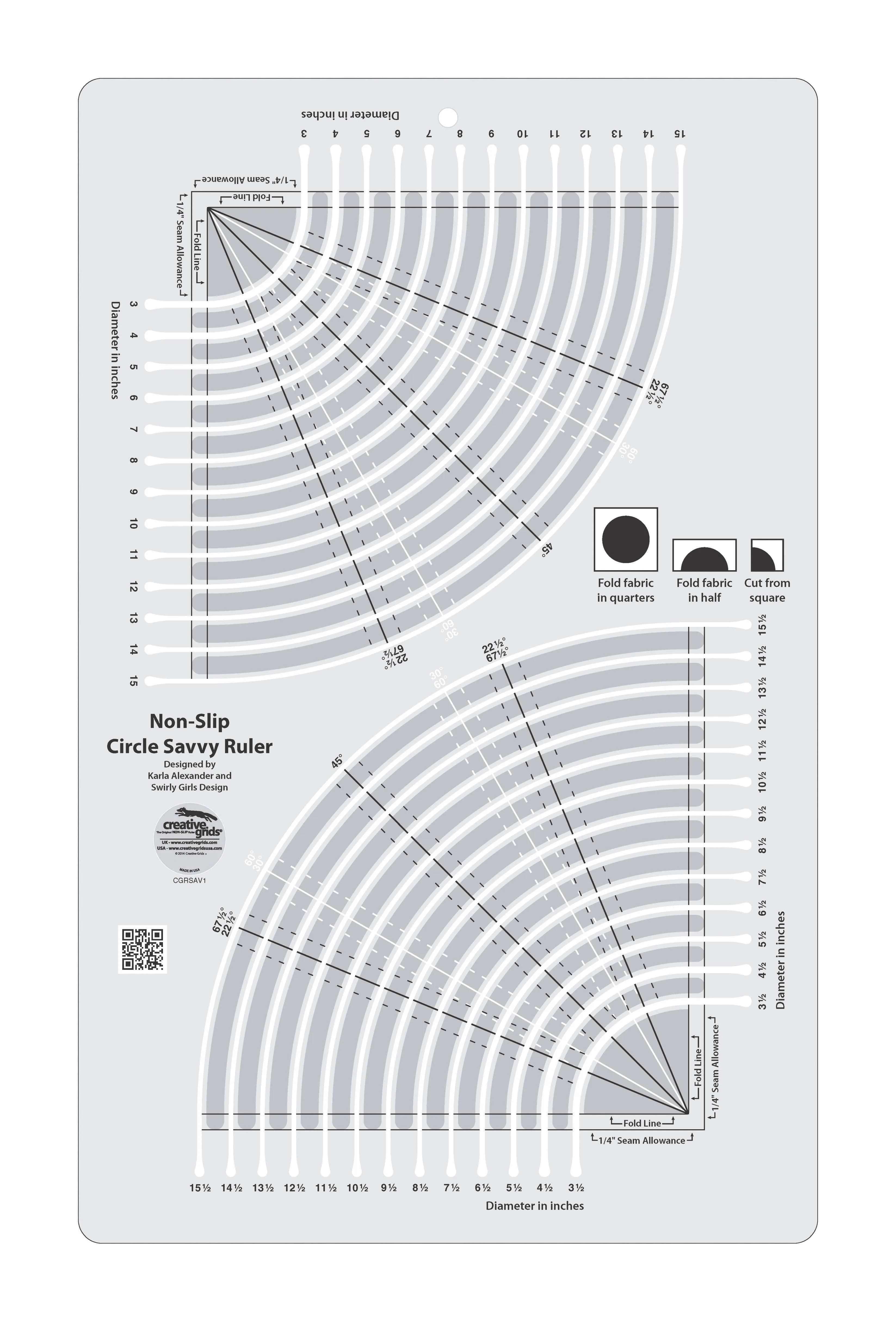 Creative Grids Circle Savvy Quilt Ruler