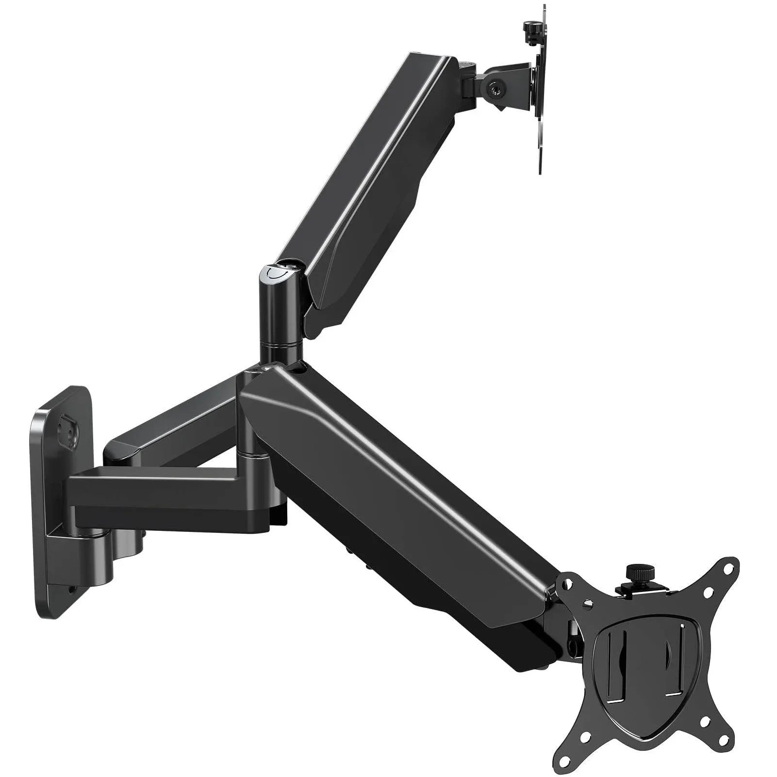 Dual Monitor Wall Mount for 13 to 32 Inch Computer Screens, Gas Spring Arm for 2