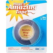 Hugo's Amazing Tape - 50 ft Roll x 1" Wide Reusable Double Sided Non-Stick AdhesiveHugo's Amazing Tape - 50 ft Roll x 1" Wide Reusable Dou…