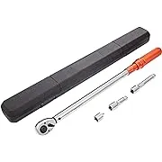 BENTISM Torque Wrench, 1/2"  Drive Click Torque Wrench 20-250ft.lb/34-340n.m, Dual-Direction Adjustable Torque Wrench Set, Mechanical Dual Range Scales Torque Wrench Kit with Adapters Extension Rod