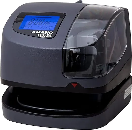 AMANO TCX-35 Time Clock, Document, and Date Stamp