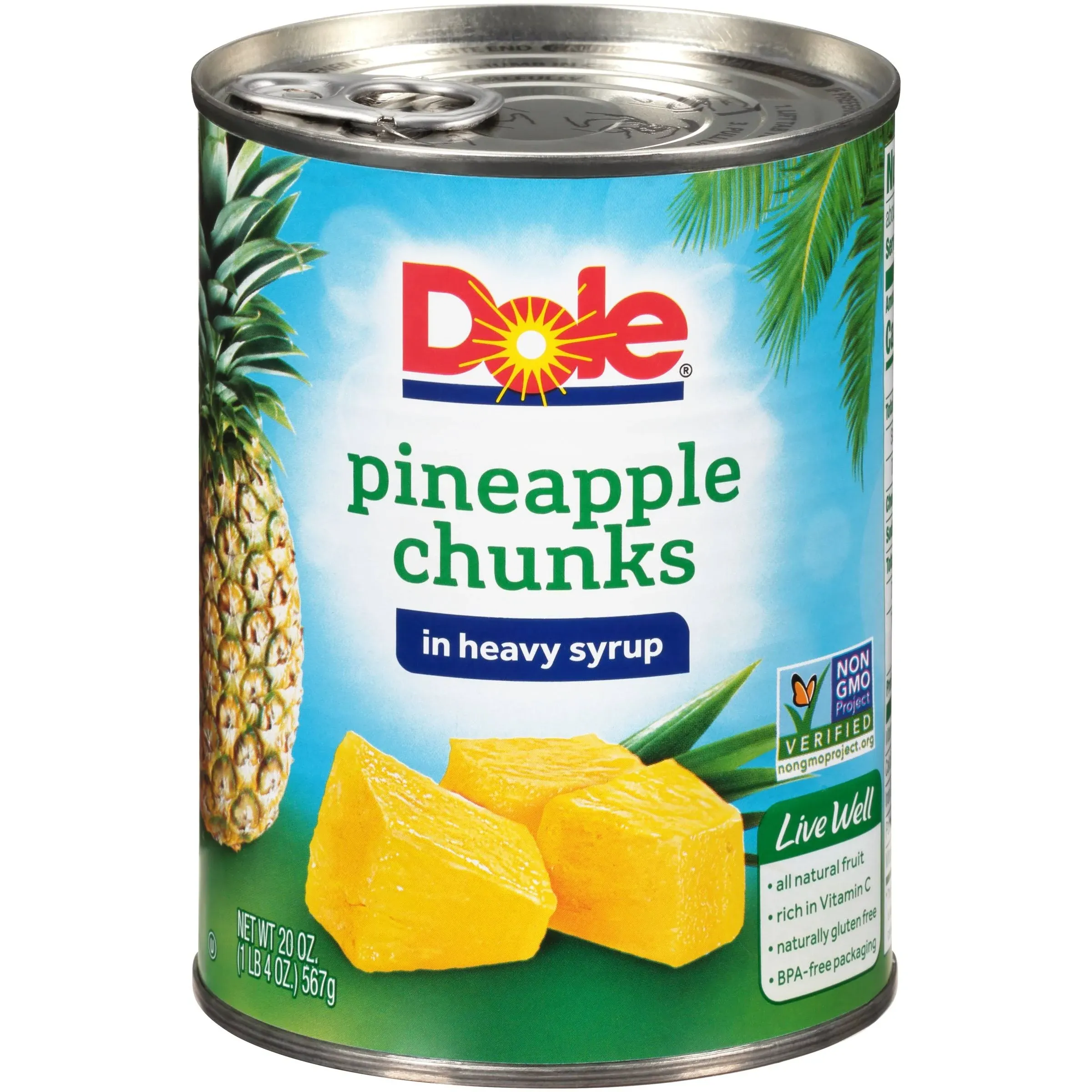 Dole 01462 Pineapple Chunks in Syrup 20 oz, PK12