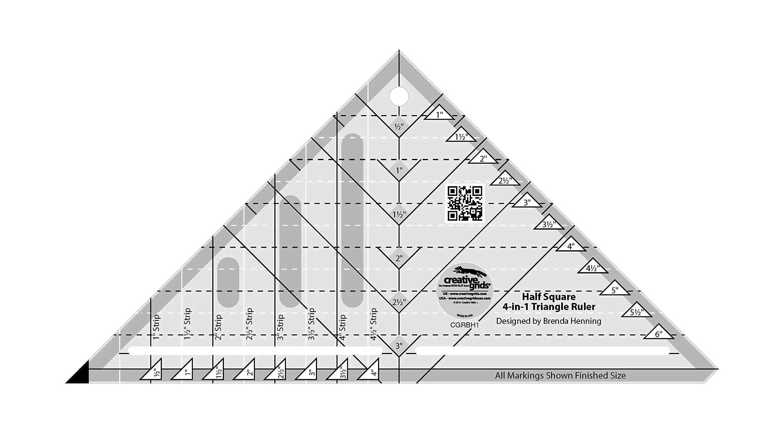 Creative Grids - Half Square 4-in-1 Triangle Ruler