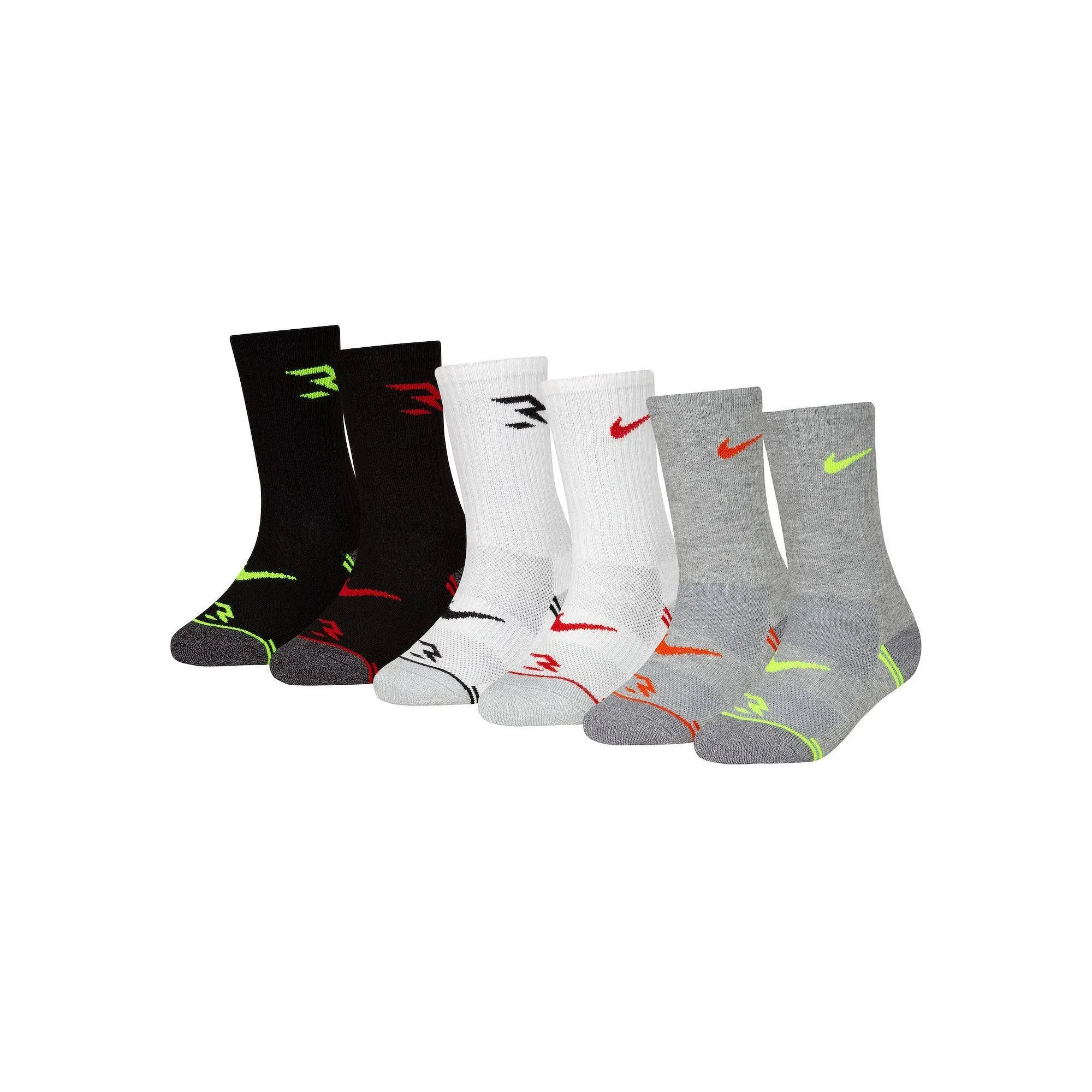 Nike 3BRAND by Russell Wilson Little Boy’s & Boy’s 6-Pack Crew Socks - Navy Multi ...