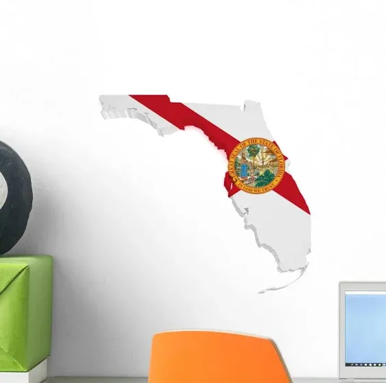 Florida Map Wall Decal