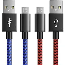 PS4 Controller Charger Charging Cable 10ft 2 Pack Nylon Braided Extra Long Micro USB 2.0 High Speed Data Sync Cord Compatible for Playstaion 4, PS4 Slim/Pro, Xbox One S/X Controller, Android PhonesPS4 Controller Charger Charging Cable 10ft 2 Pack…