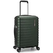 Traveler's Choice Archer Polycarbonate Hardside Spinner Luggage Set, Tie Down Straps, Green, Carry-On 21-Inch