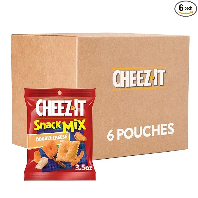 Cheez-It Double Cheese Crackers Snack Mix, 4 oz - Case of 6