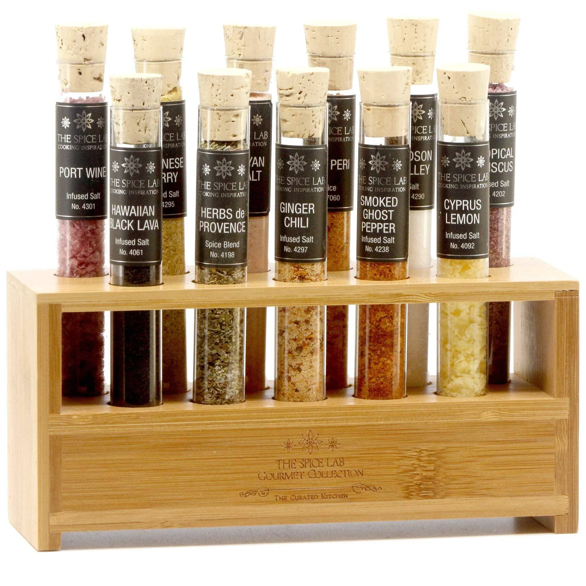 The Spice Lab Sea Salt Premium Gourmet Sampler Collection 1 - 11 Pyrex Tubes