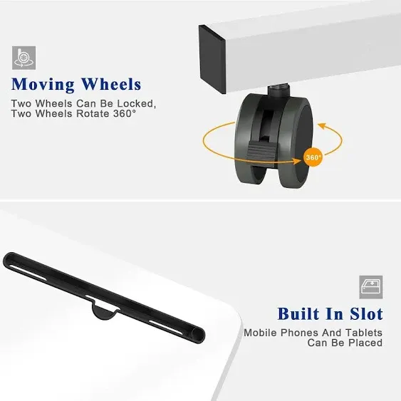 Rolling Laptop Stands Desk Cart Height Adjustable Soges 31.5 Inches