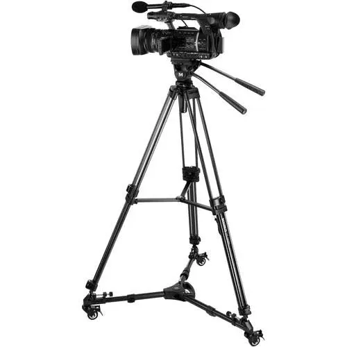 Magnus VT-4000 Tripod System Kit with Fluid Video Head, Dolly, and Pan Bar