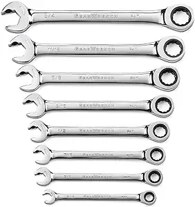 Gearwrench 8-Pc. SAE Open End Ratcheting Wrench Set 85599