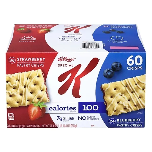 Special K Pastry Crisps, Blueberry; Brown Sugar Cinnamon; Strawberry,