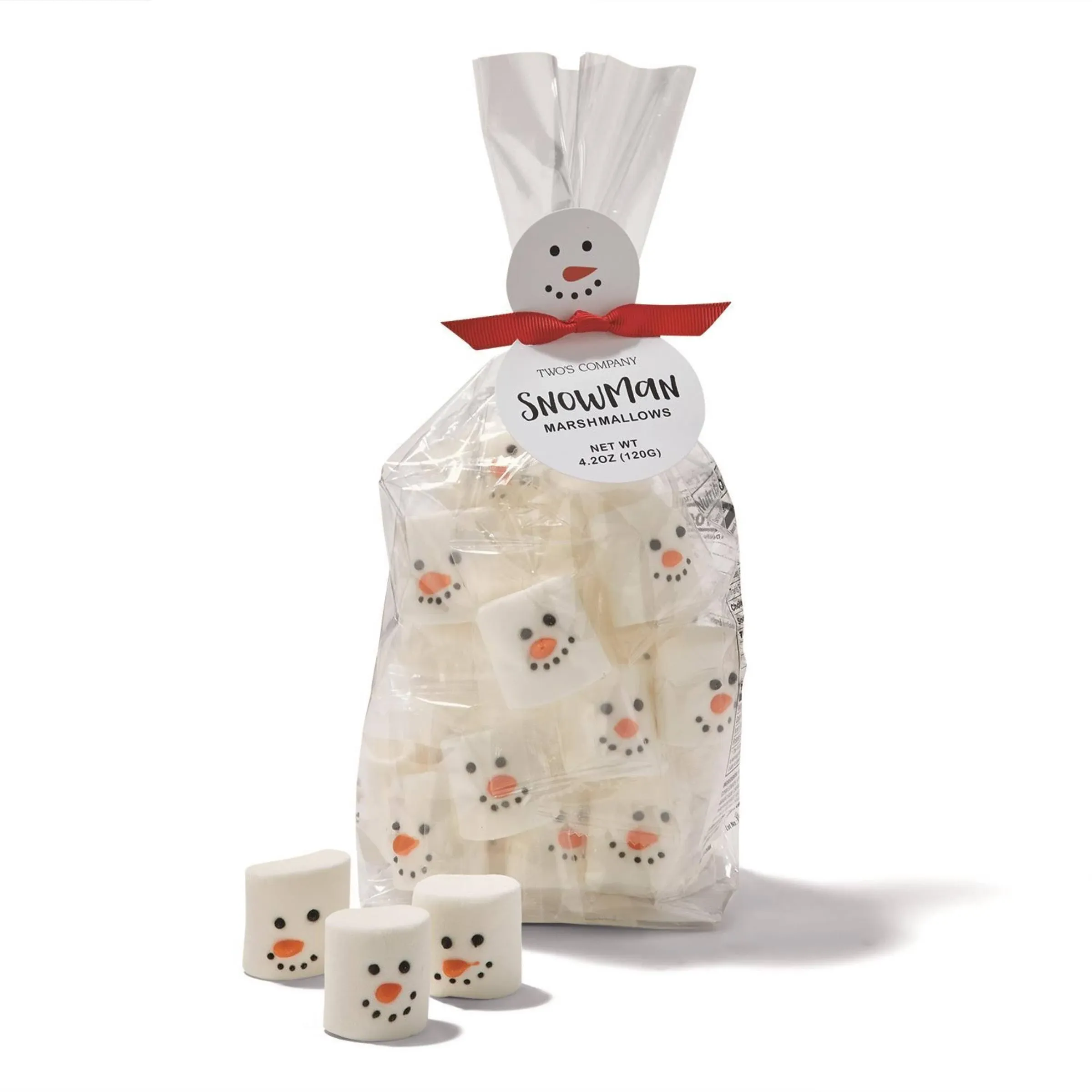 Two's Company Snowman Marshmallow Candy in Gift Bag