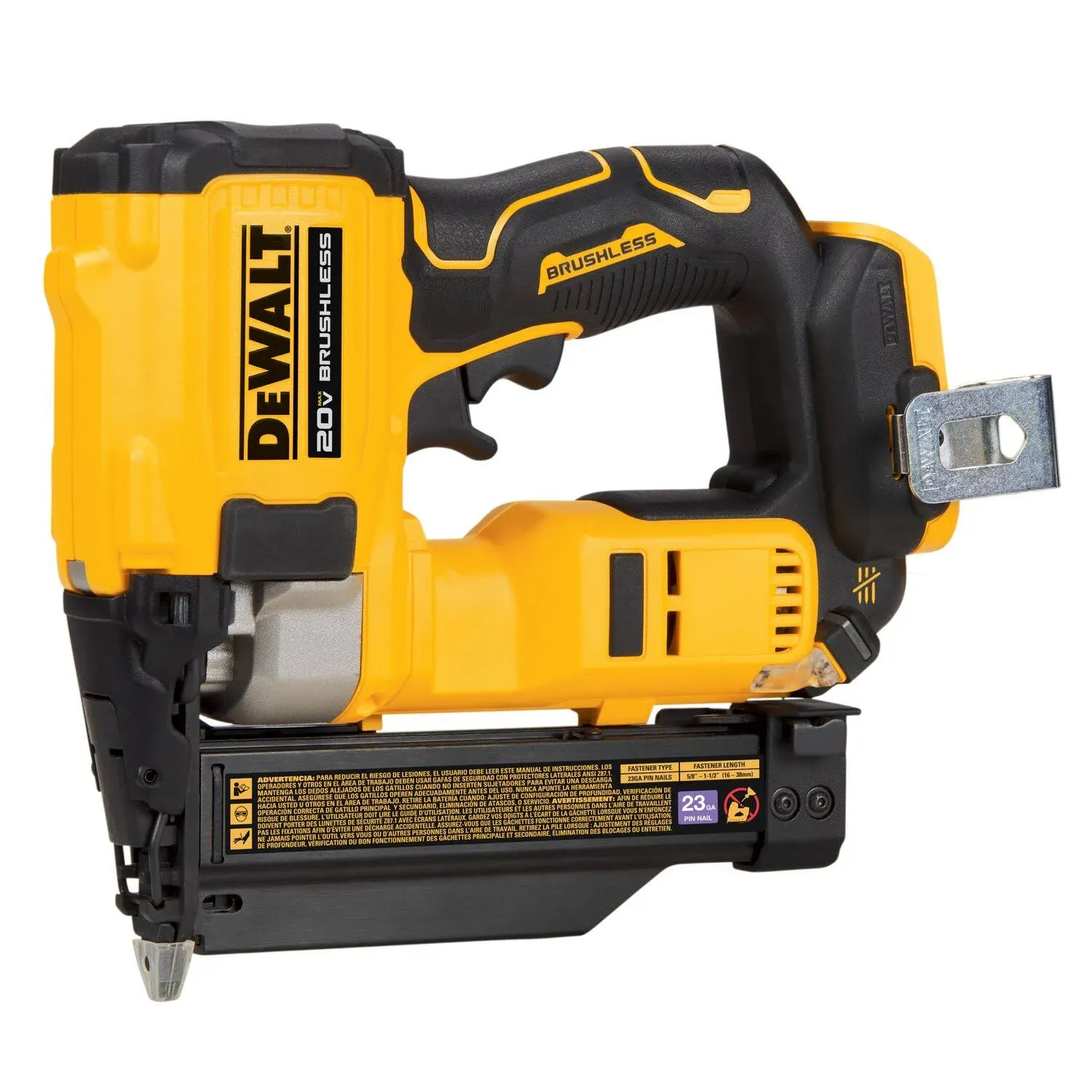 DeWalt Atomic 20V Max 23-Gauge Brushless Cordless Pin Nailer (Tool Only) DCN623B