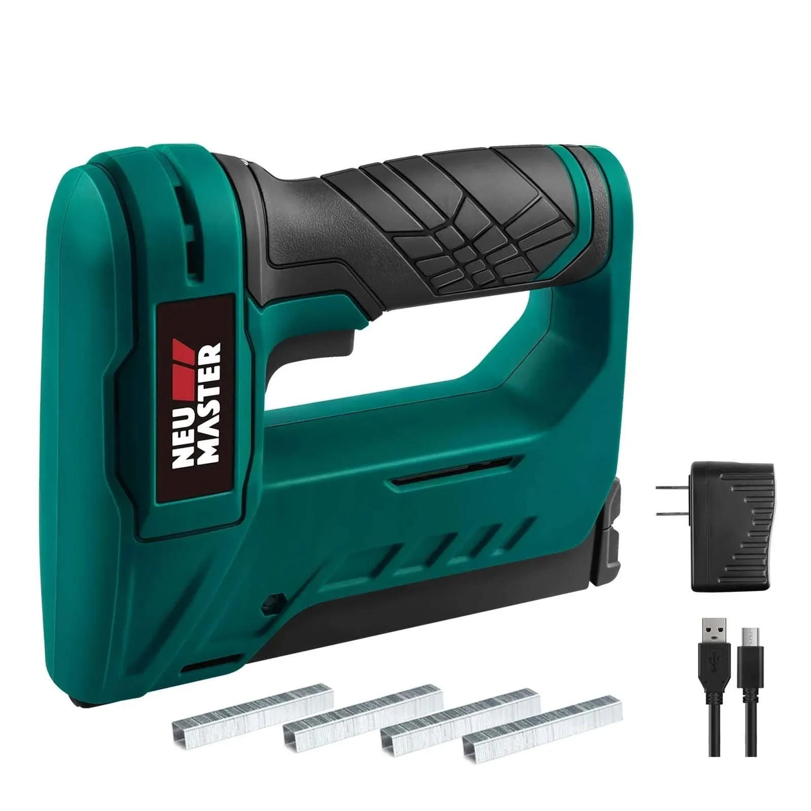 NEU MASTER Electric Staple Gun Cordless, Li-ion Rechargeable Battery Staple Guns kit with Staples