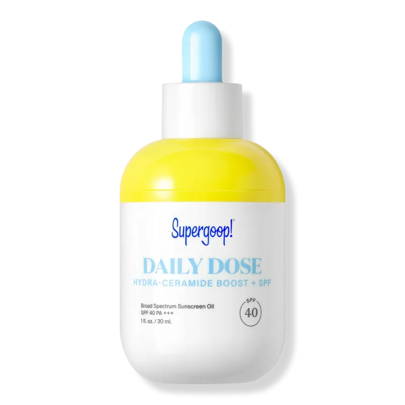 Supergoop! Daily Dose Hydra-Ceramide Boost + SPF 40 Oil PA+++, 1 fl oz - Broad Spectrum Sunscreen Serum - Helps Replenish, Hydrate & Protect Skin - For All Skin Types