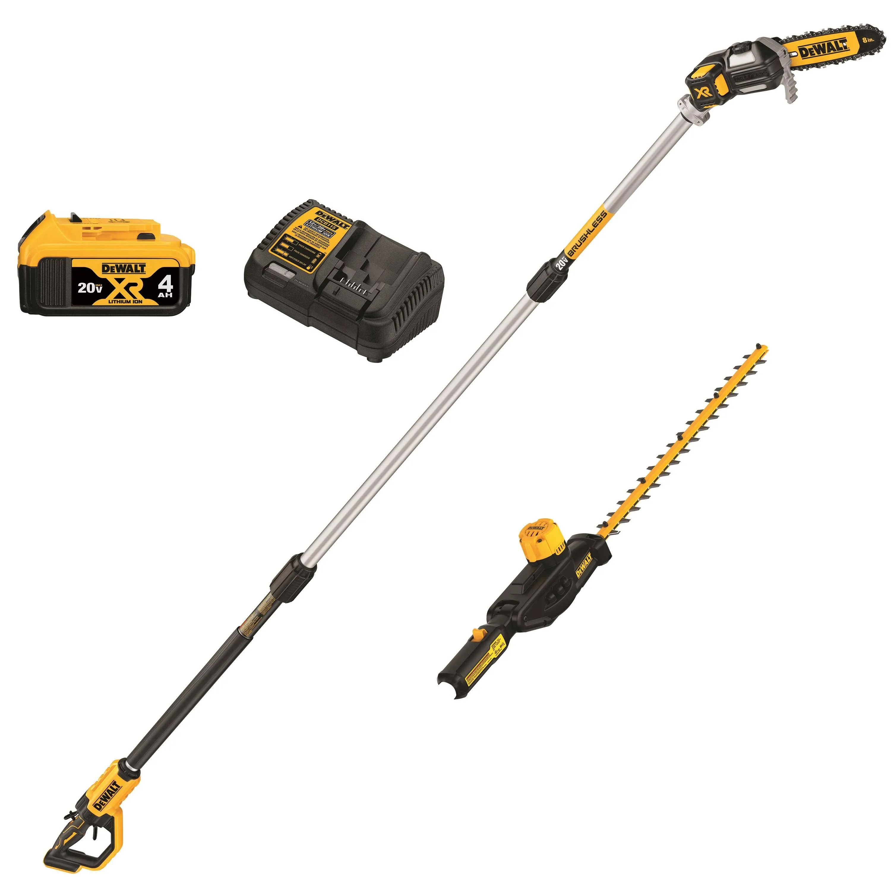 DeWalt DCKO86M1 20V MAX* Cordless Pole Saw and Pole Hedge Trimmer Combo Kit