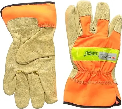 Kinco Hi-Vis Orange Mesh & Grain Pigskin Palm Glove Large