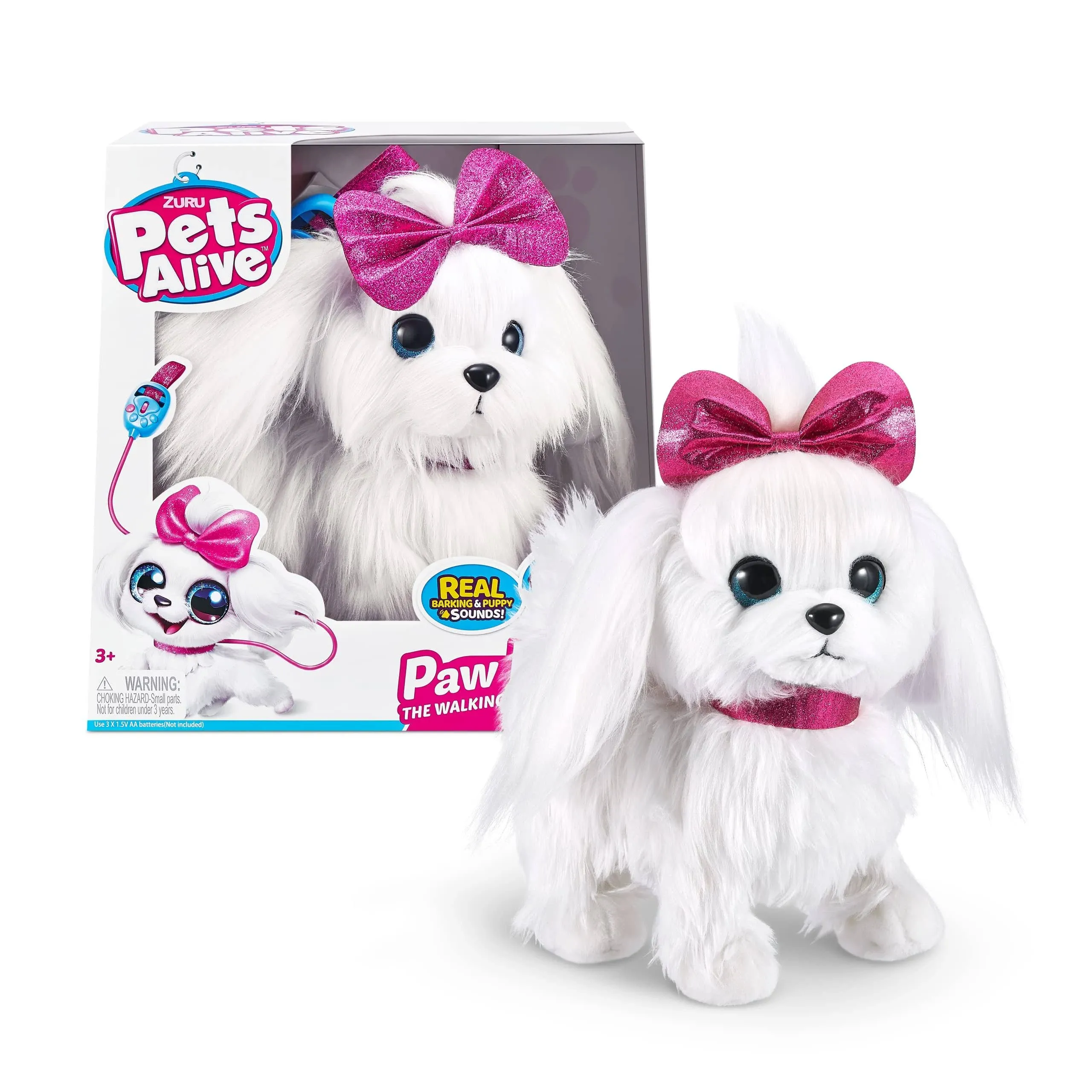 ZURU - Pets Alive – Paw Paw The Walking Puppy – interactief pluche dier – hond d