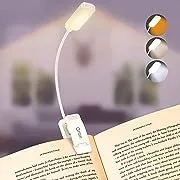 Gritin 9 LED Rechargeable Book Light for Reading in Bed - Eye Caring 3 Color Tem