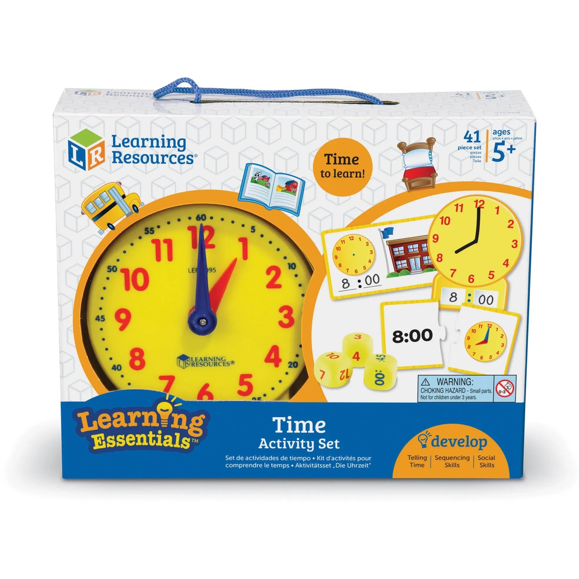 Learning Resources Time Activity Set, Multicolor