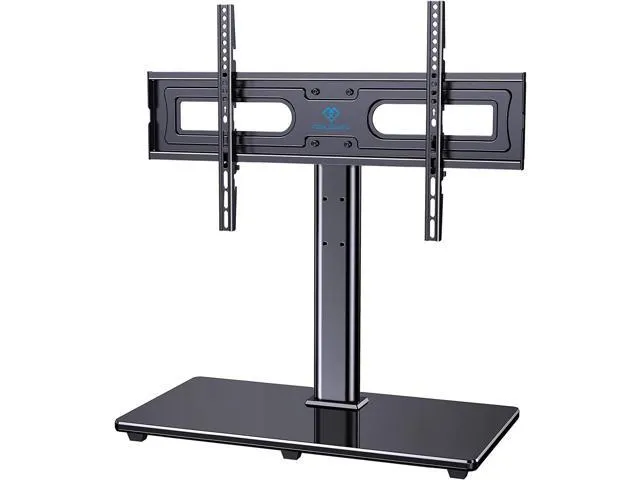 Swivel Universal TV Stand Mount for 37-70 Inch LCD OLED Flat/Curved Screen TVs-Height Adjustable Table Top TV Stand/Base with Tempered Glass Base &.