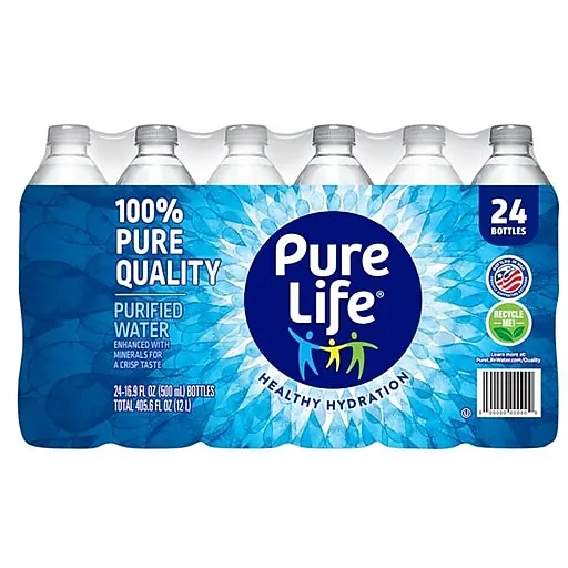 Pure Life Purified Water, 8 Fl oz., 24/Carton (11476087)